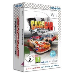 Crash Car Racer with Steering Wheel Nintendo Wii