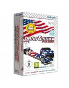 Drag and Stock Racer with Steering Wheel Nintendo Wii