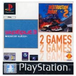 Wipeout 3 &amp; Destruction Derby Twin Pack PS1